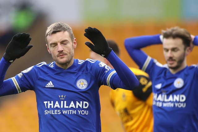 Jamie Vardy returned for Leicester but could not find the net against Wolves