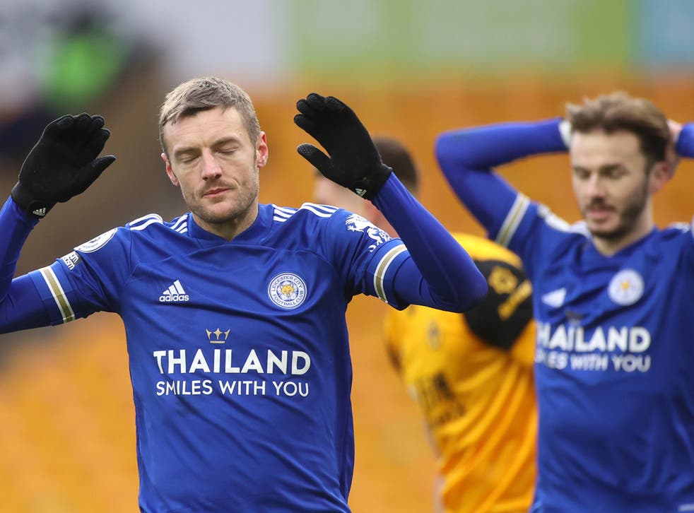 Jamie Vardy returned for Leicester but could not find the net against Wolves