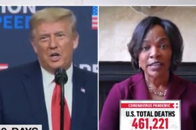 <p>Val Demings agrees with president Biden’s remarks about Trump  </p>