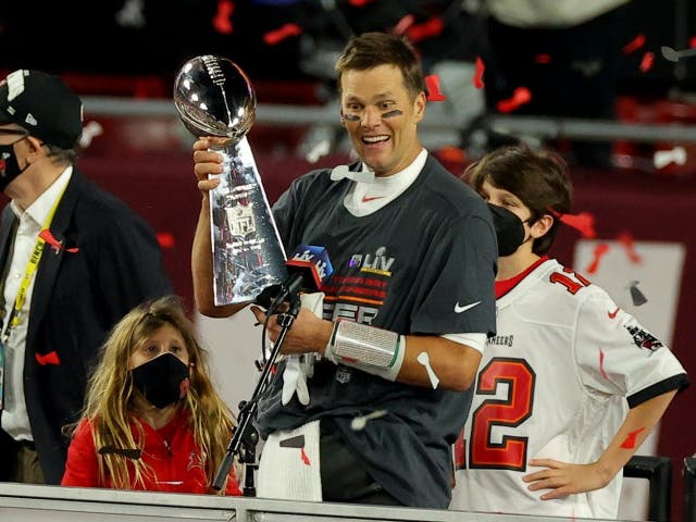 El mariscal de campo de los Tampa Bay Buccaneers Tom Brady