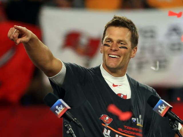 El mariscal de campo de los Tampa Bay Buccaneers Tom Brady