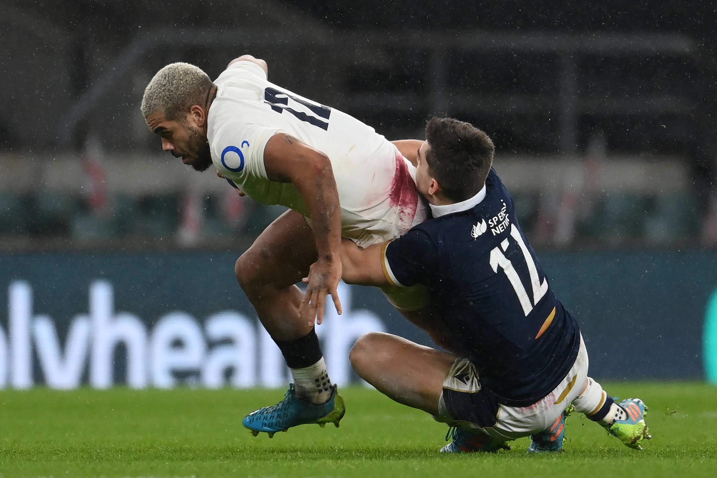 Scotland’s Cameron Redpath (right) impressed on his debut