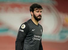 Liverpool’s Jurgen Klopp backs Alisson after errors which led to Man City defeat