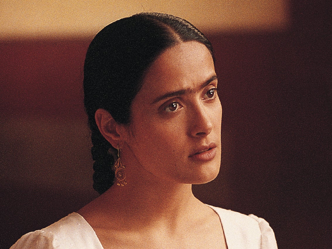 Hayek as Frida Kahlo in the 2002 biopic Frida