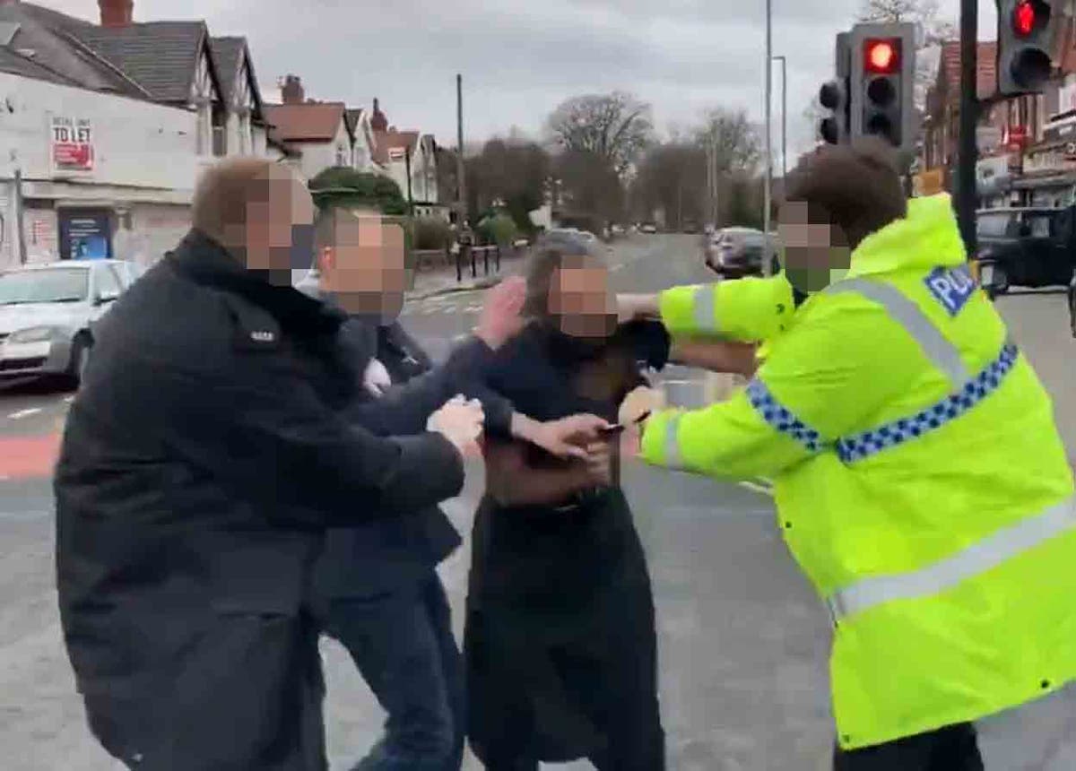 Coronavirus: Police officer accused of punching man &lsquo;resisting arrest&rsquo; at cafe during lockdown