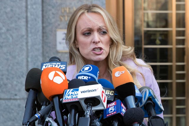 <p>Adult film star Stormy Daniels recently lost an appeal in her legal battle against former president Donald Trump </p>
