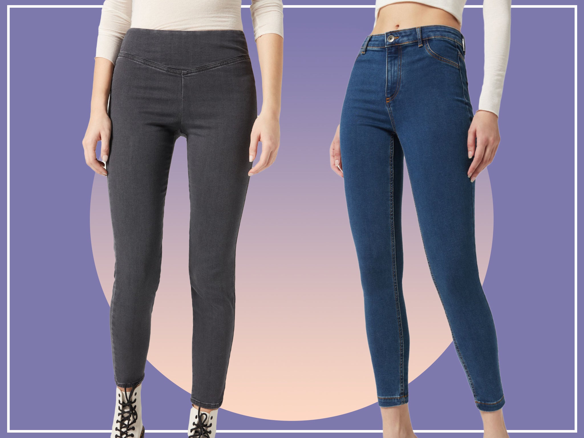 Lady's Fleece Jeans Lined Warm Velvet Thick Pants Leggings Trousers UK STOCK New 