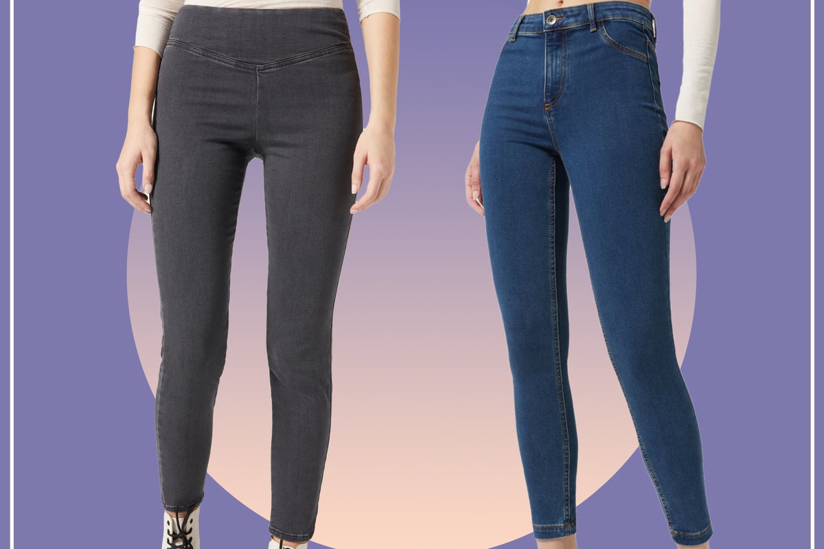 Leggings Women's Fleece Lined Jeans With Elastic Waist Fleece