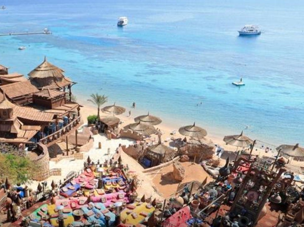 A general view of the development of 'Farsha' mountain lounge areas in the Red Sea resort of Sharm el-Sheikh