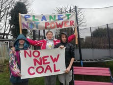 ‘Coal is not the goal’: Teenage climate activists deliver petition to government over Cumbria coal mine
