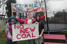 ‘Coal is not the goal’: Teenage climate activists deliver petition to government over Cumbria coal mine