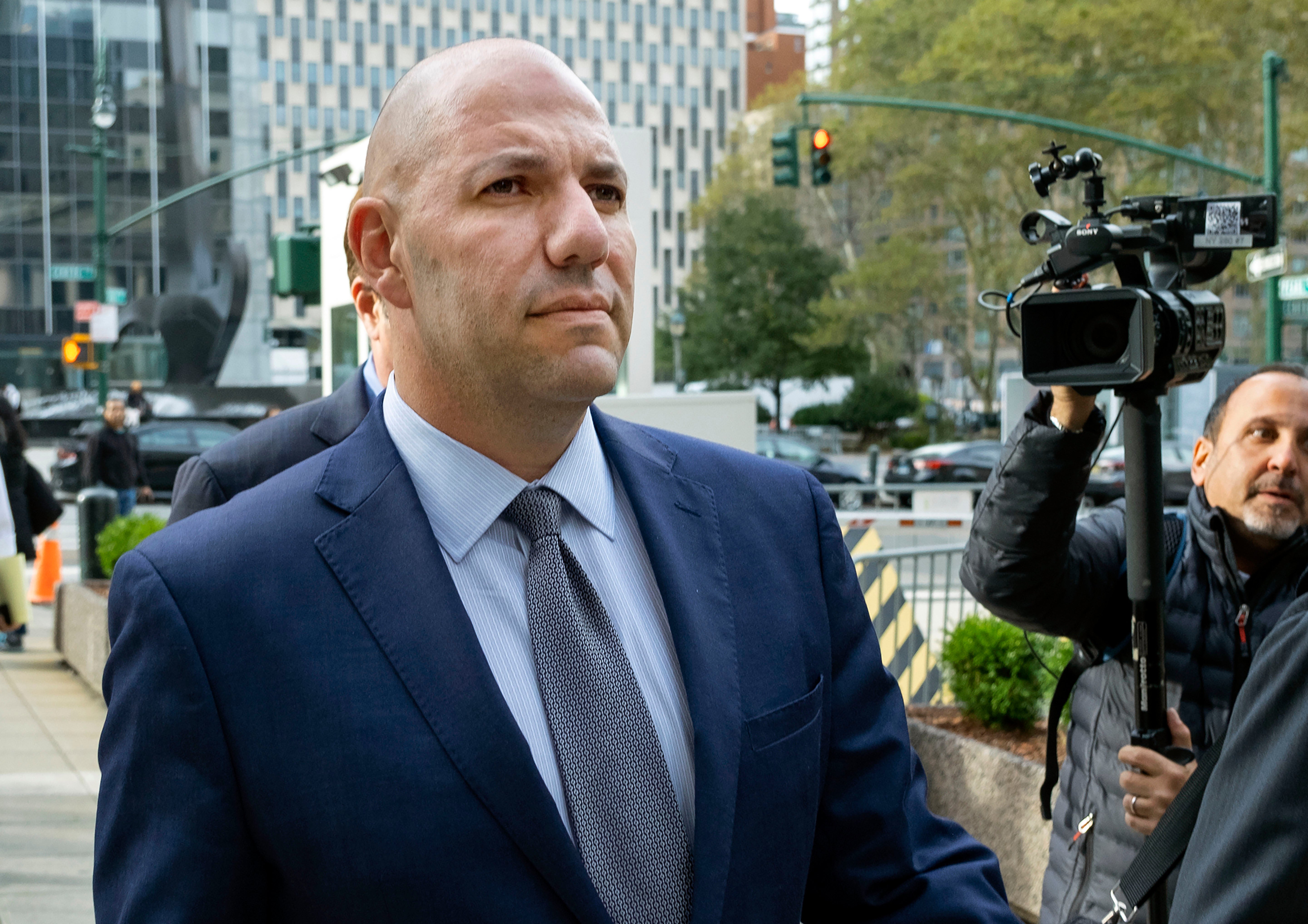 File image: David Correia walks from federal court in New York in October 2019