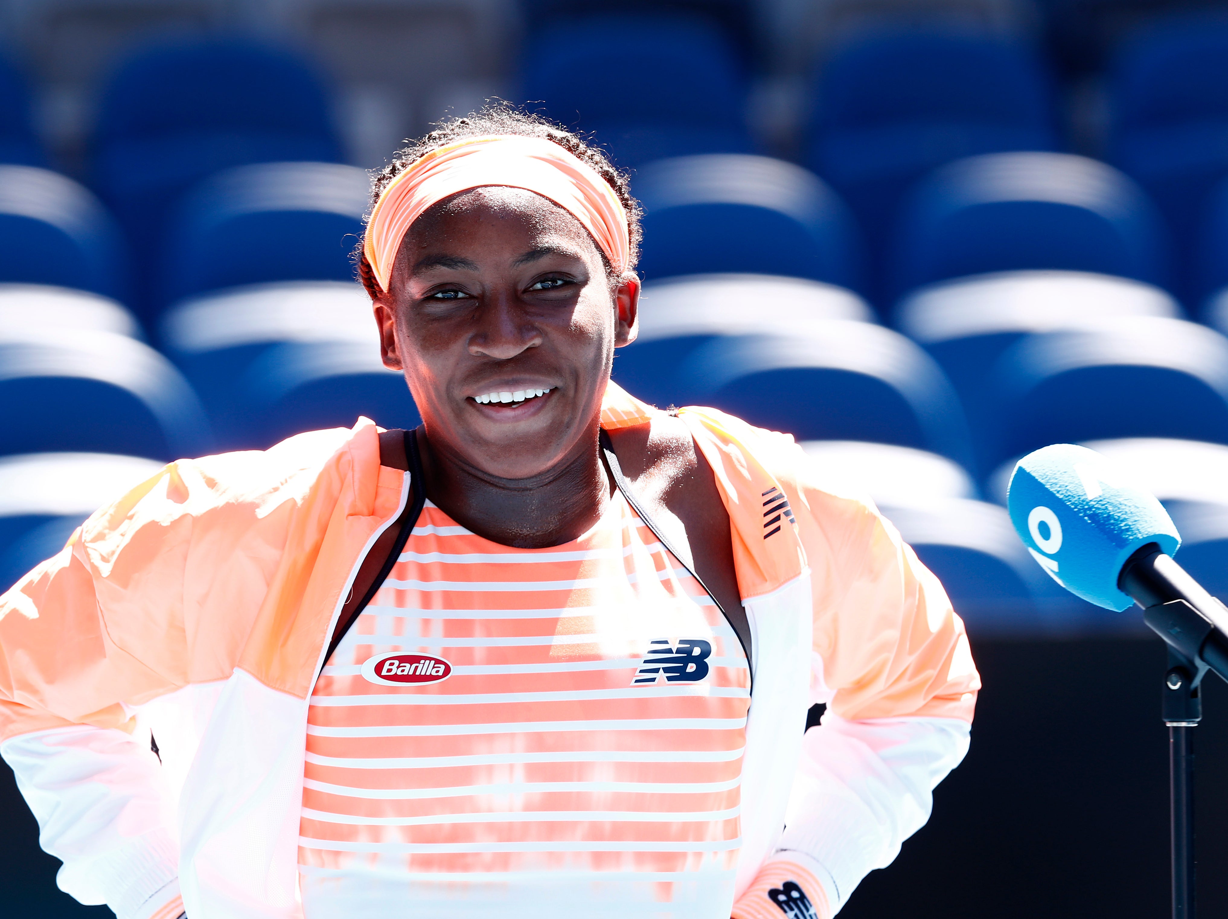 Coco Gauff earned a straight-sets win in the first round in Melbourne