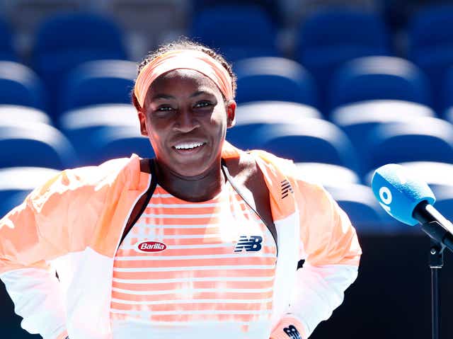Coco Gauff earned a straight-sets win in the first round in Melbourne