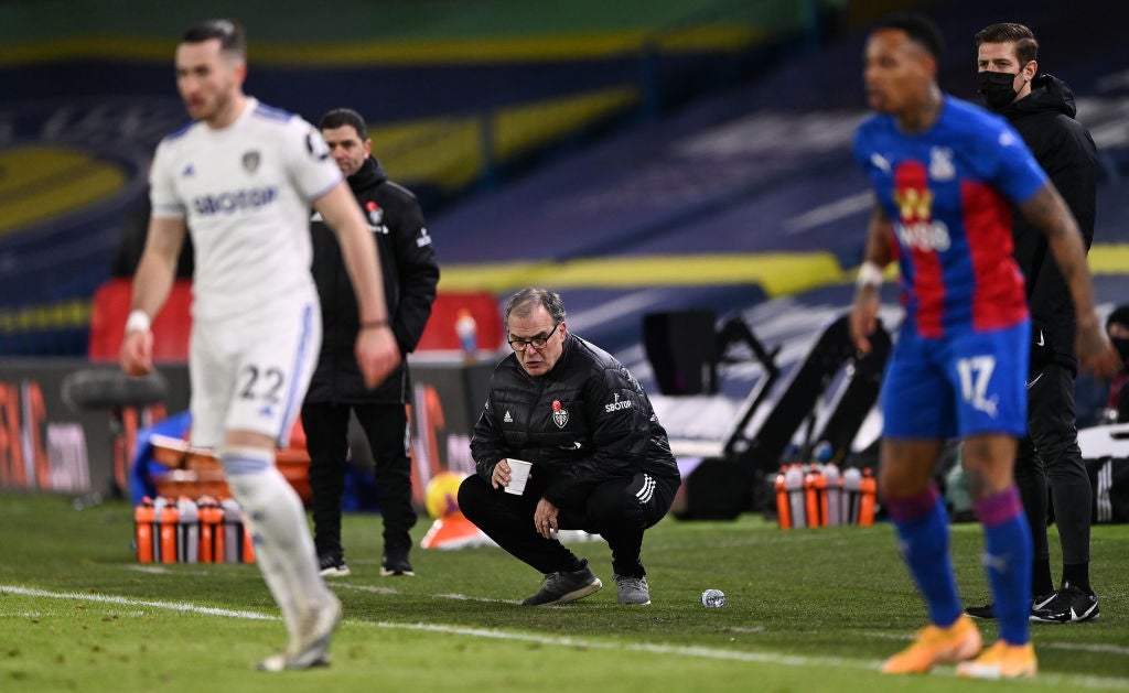 Marcelo Bielsa watches on against Crystal Palace