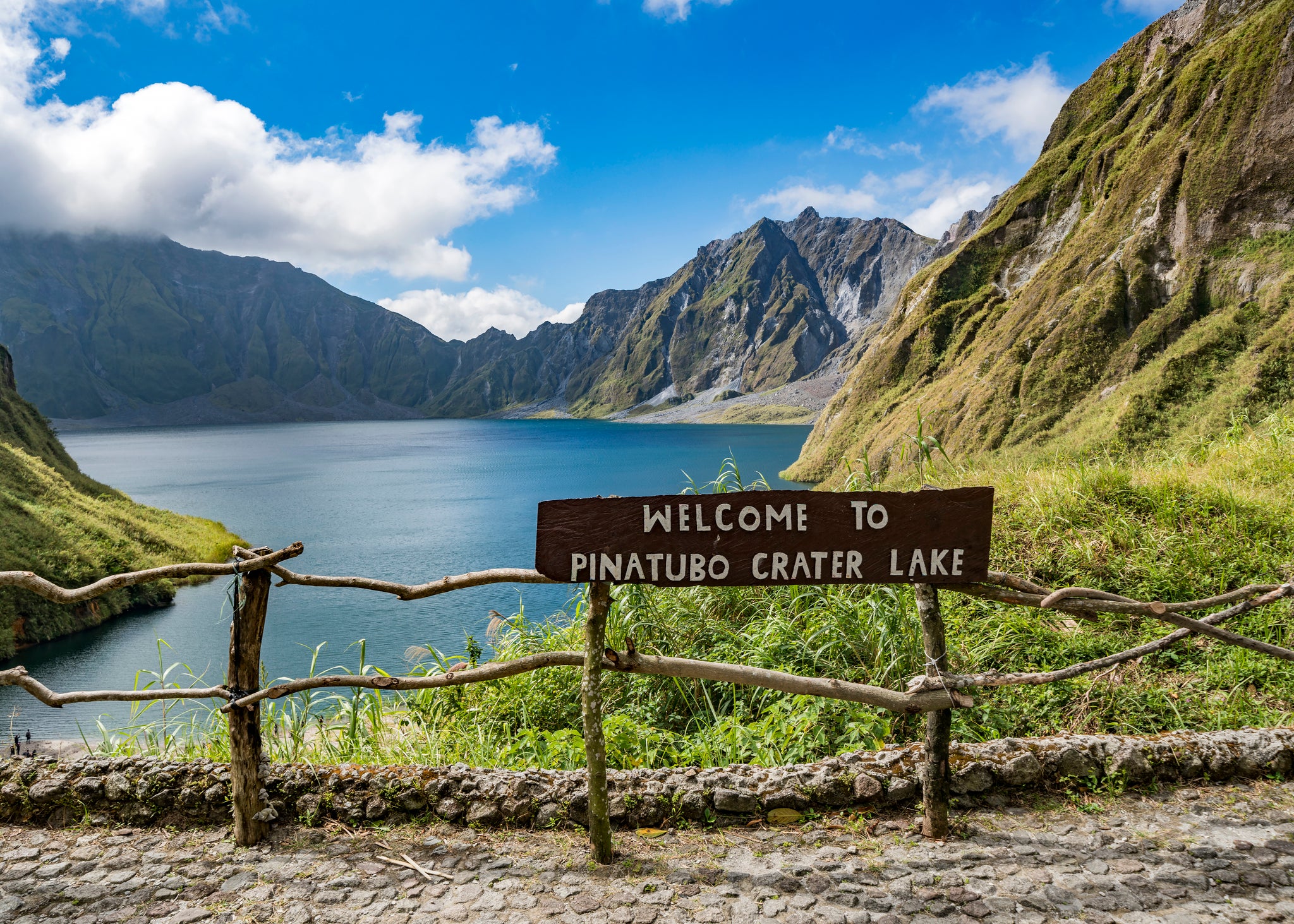 Pinatubo crater lake in Philippines