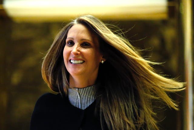 <p>Former Vogue special event planner Stephanie Winston Wolkoff stops for a photo in front of the media at Trump Tower in New York on 5 December 2016</p>