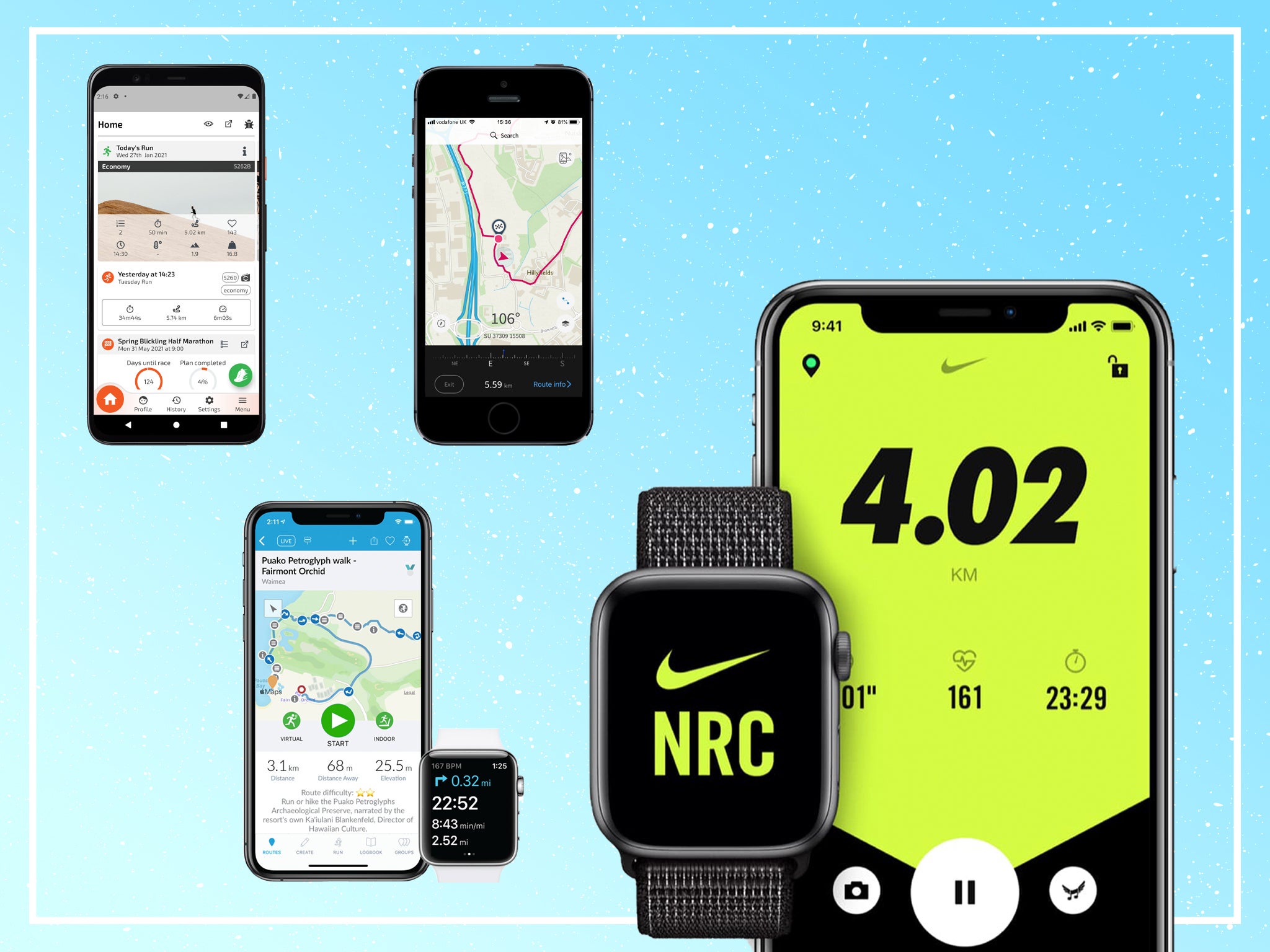 Keep track of your progress, map your routes and become a better athlete with our picks