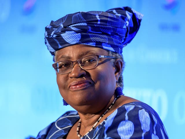 <p>Ngozi Okonjo-Iweala during a hearing before the World Trade Organisation</p>