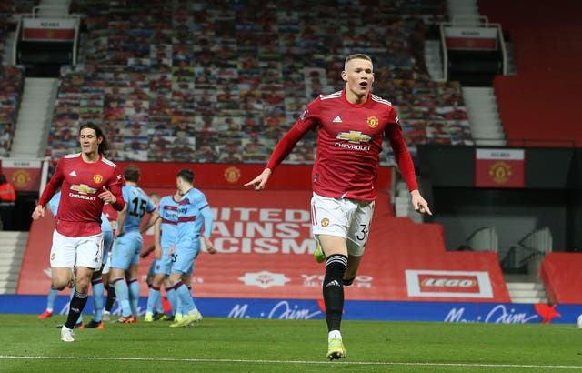 Scott McTominay celebrates his goal