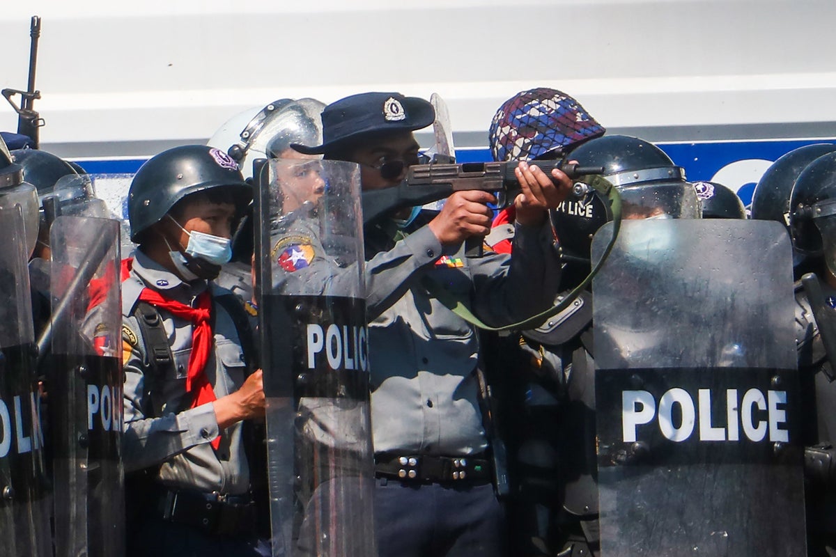 Myanmar Coup Women Shot In Head As Police Open Fire At Protests The Independent