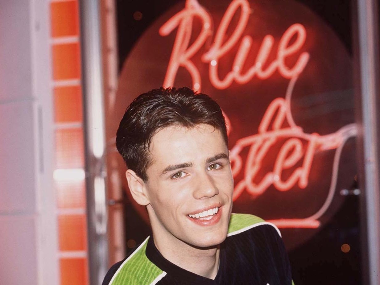 Bacon on Blue Peter in 1997