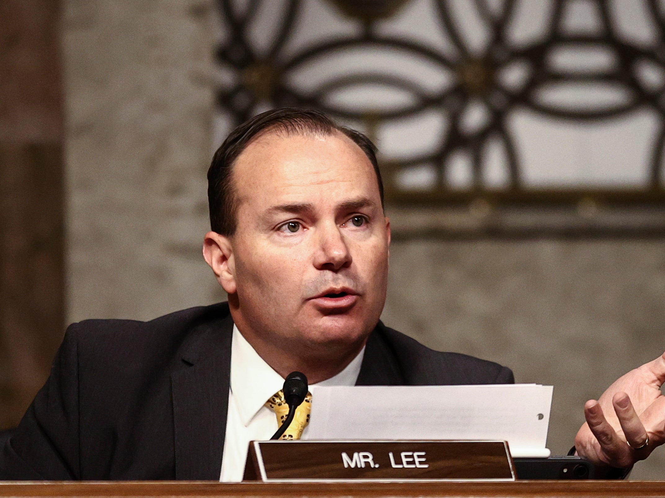 US Senator Mike Lee speaks during a Senate Judiciary Committee hearing