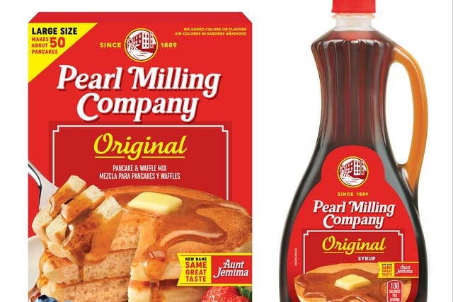 <p>This image provided by PepsiCo, Inc., shows Quaker Oats’ Pearl Milling Company brand pancake mix and syrup, formerly the Aunt Jemima brand. Aunt Jemima products will continue to be sold until June 2021, when the packaging will officially change over</p>