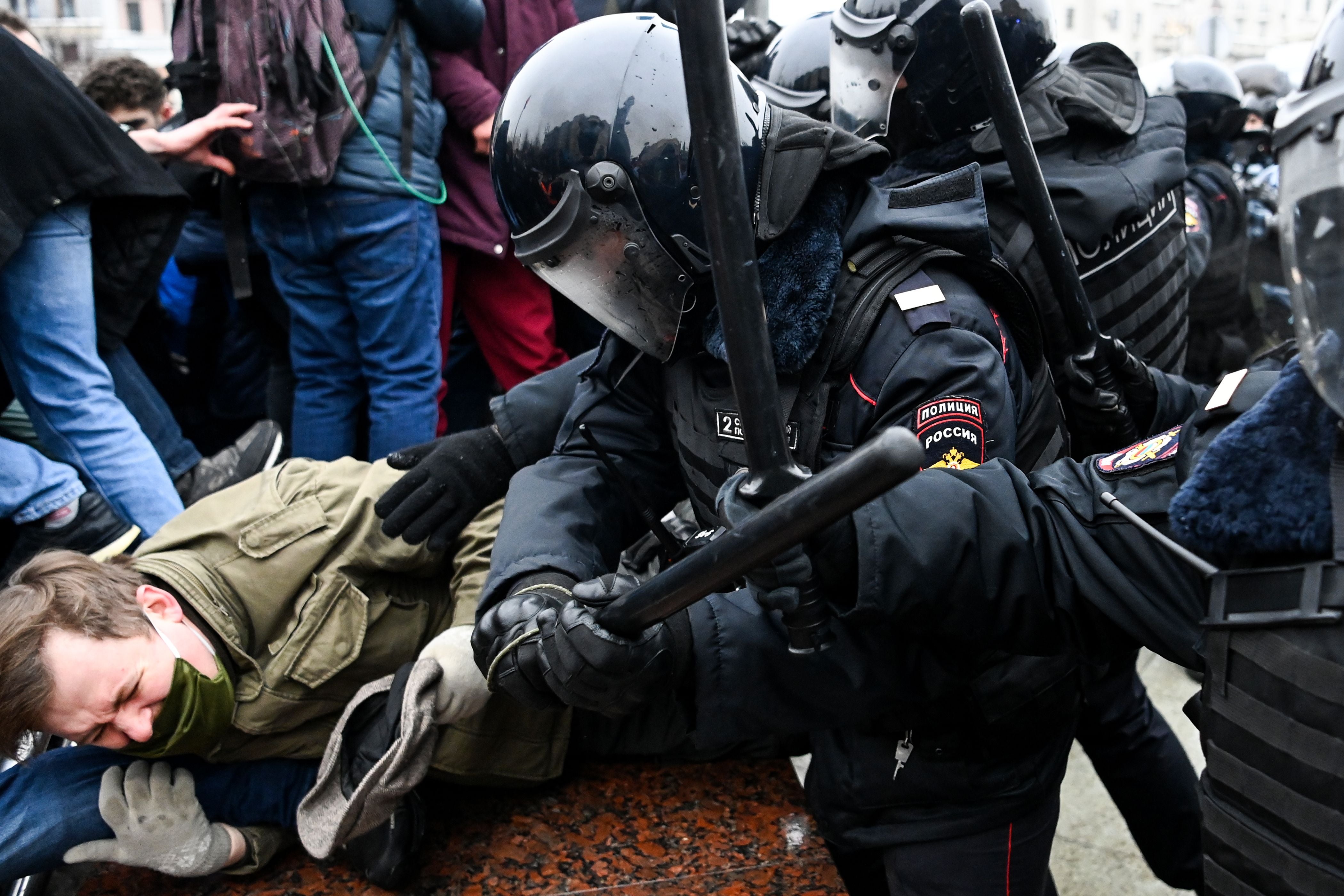 Volkov said the Valentine’s Day event would avoid the violence of recent Navalny protests (pictured)