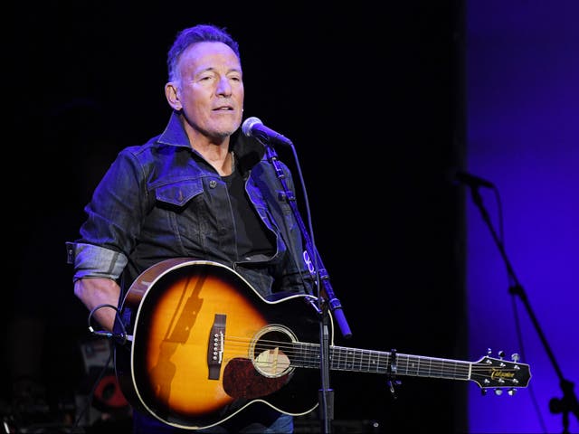 Bruce Springsteen performs during the 13th annual Stand Up for Heroes benefit concert at Madison Square Garden on 4 November 2019 in New York City