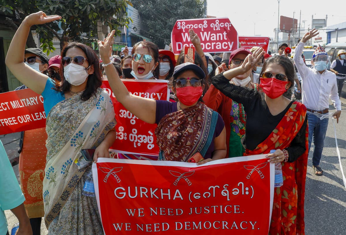 Ethnic minorities join big crowds protesting Myanmar coup