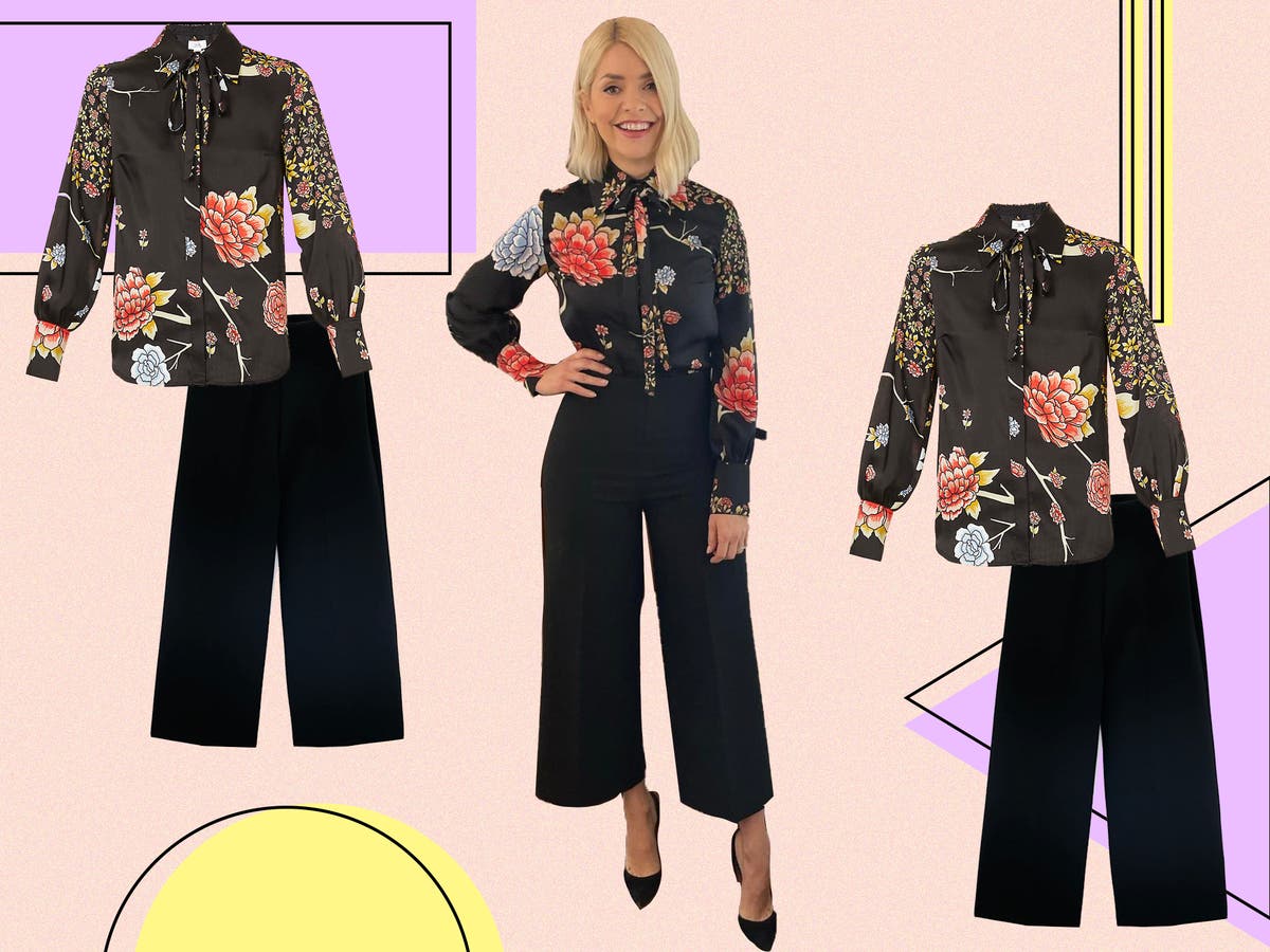 Where to buy Holly Willoughby’s black floral shirt