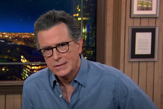 Stephen Colbert on his Late Show