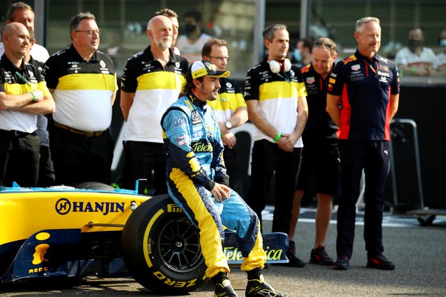 Fernando Alonso pictured on his return to Renault (Alpine)