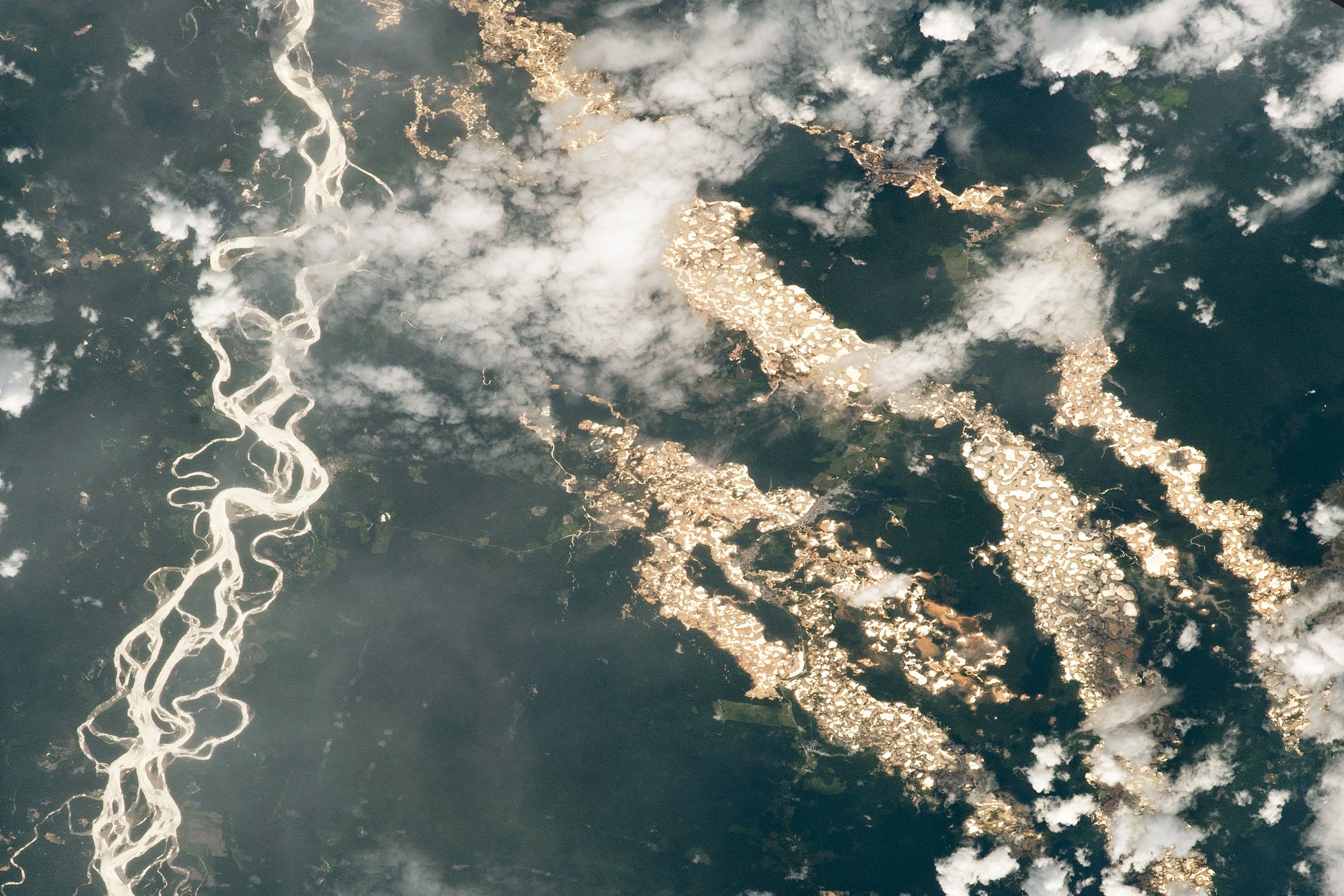 This image of Peru’s Amazon rainforest was captured by an astronaut from the International Space Station