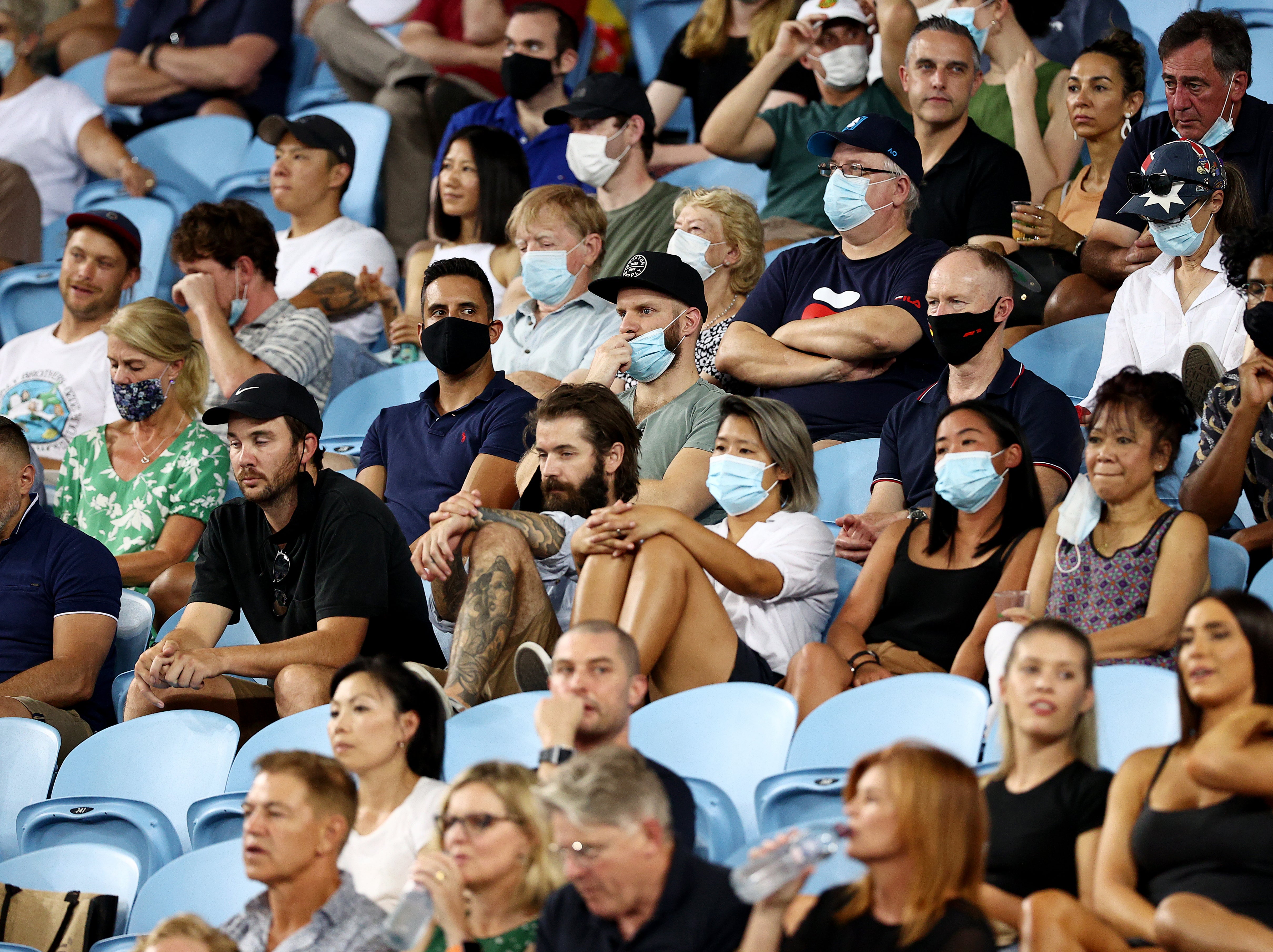 Up to 30,000 fans have been allowed at the Australian Open each day so far