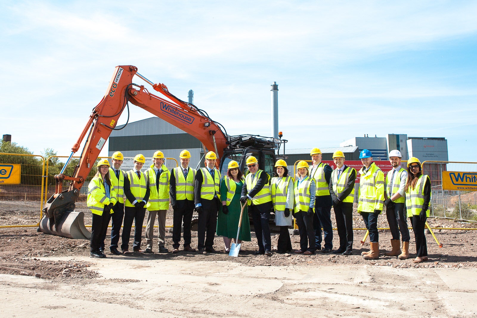 The groundbreaking ceremony for the green refuelling station