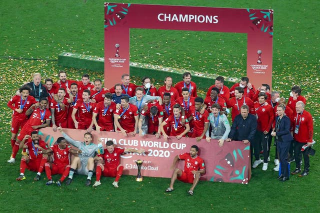 Bayern Munich celebrate winning the Club World Cup