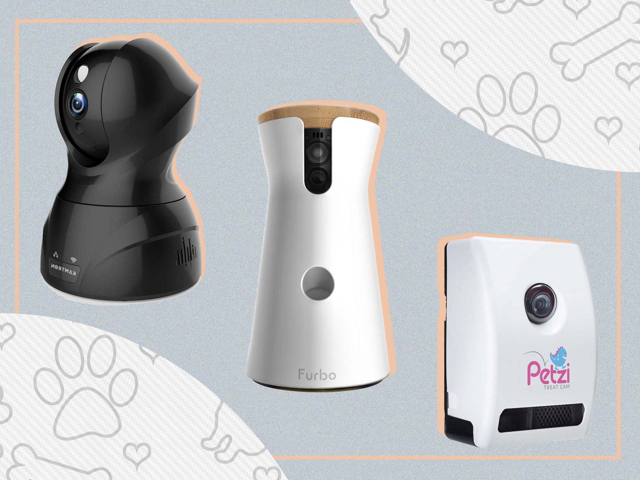 Choose from food dispensers, interactive gadgets and two-way audio systems