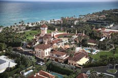 ‘Convict Trump and lock him up’ banner flown over Mar-a-Lago