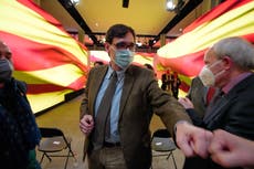 Catalonia votes as coronavirus concerns look set to dampen independence push