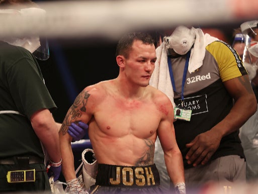 Warrington suffered a ninth-round TKO against Lara