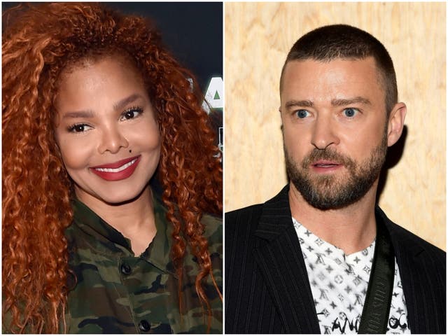 <p>Janet Jackson and Justin Timberlake</p>