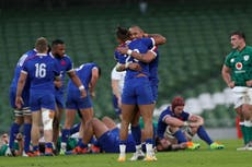 France hold on to clinch second Six Nations win and crush Ireland’s title hopes