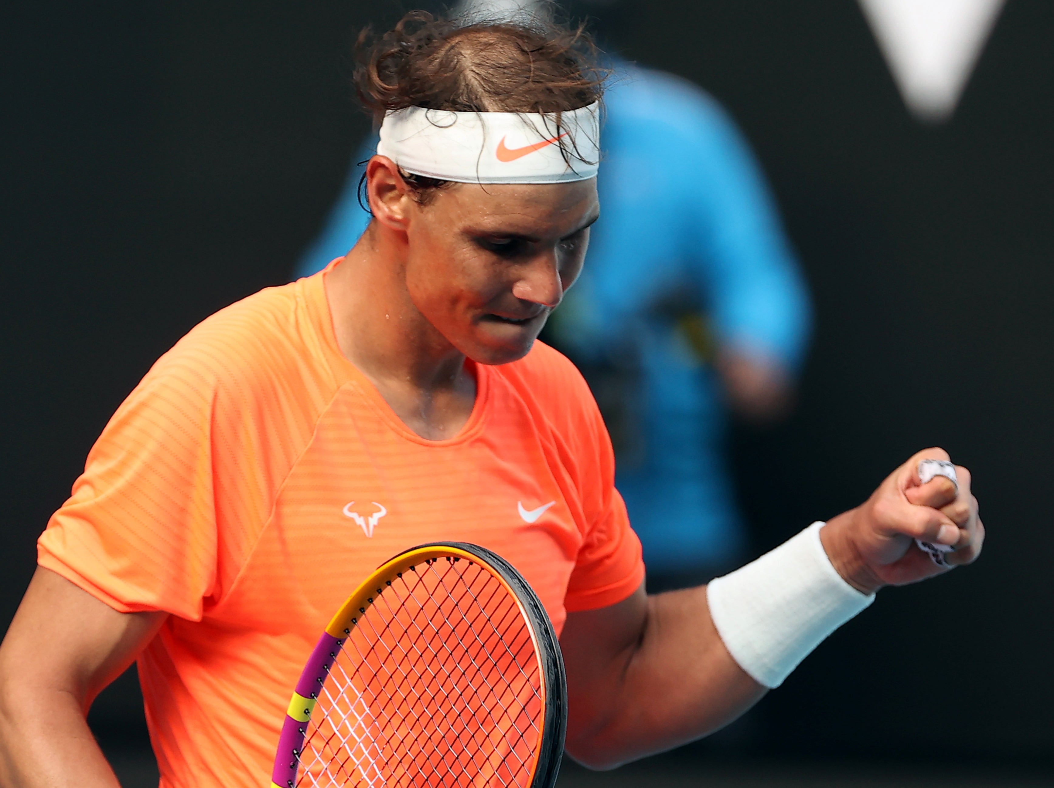 Former Australian Open champion Rafael Nadal beat Fabio Fognini in straight sets