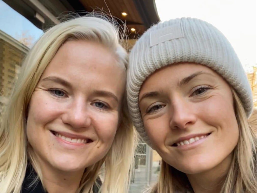 Chelsea players Pernille Harder and Magda Eriksson