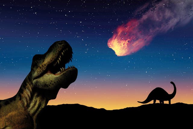 <p>Los científicos han estado de acuerdo durante mucho tiempo en que los dinosaurios fueron eliminados por el “impacto de Chicxulub”  </p>