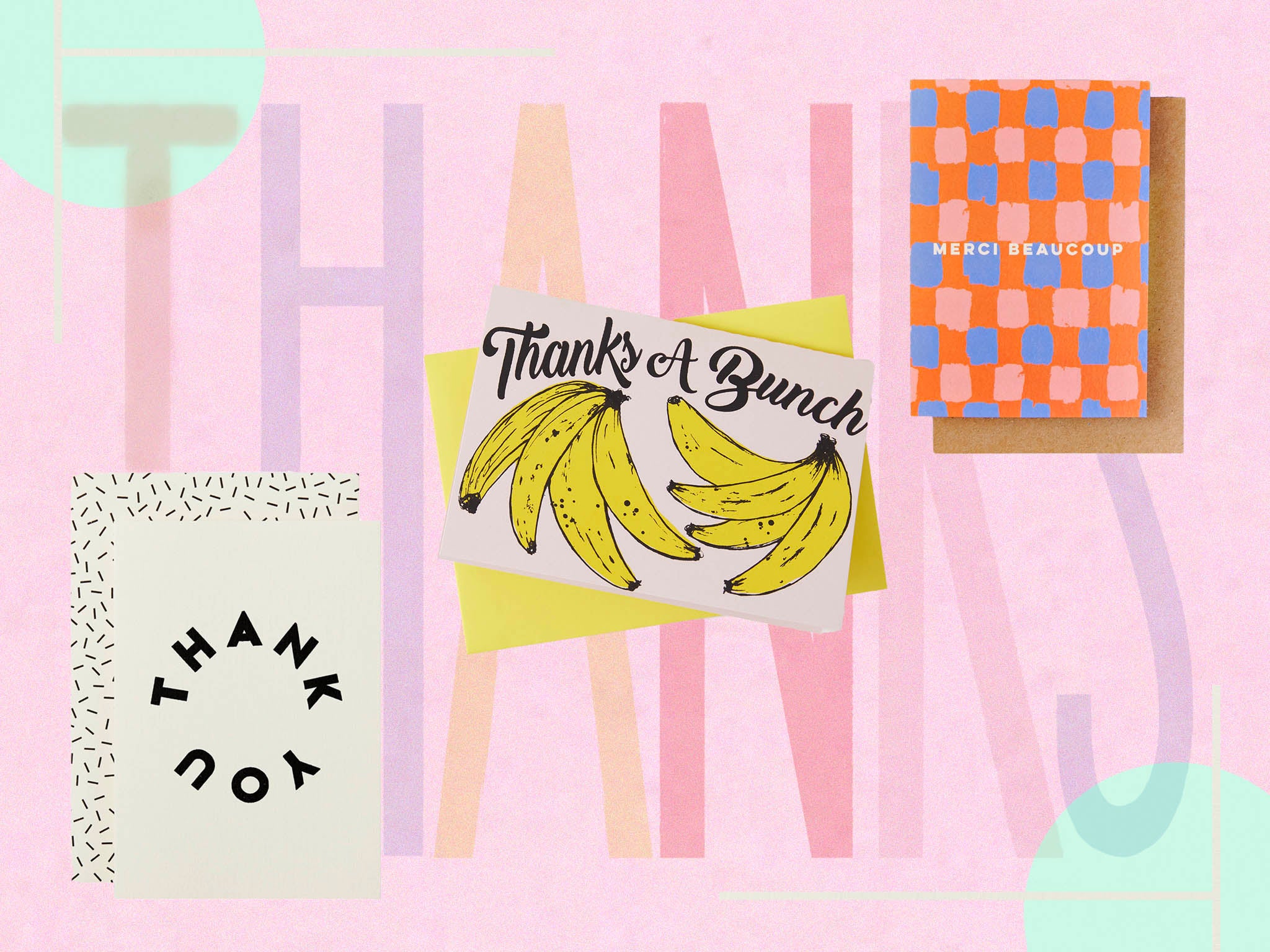 Funky Typography Thank You Cards Pack of 10 
