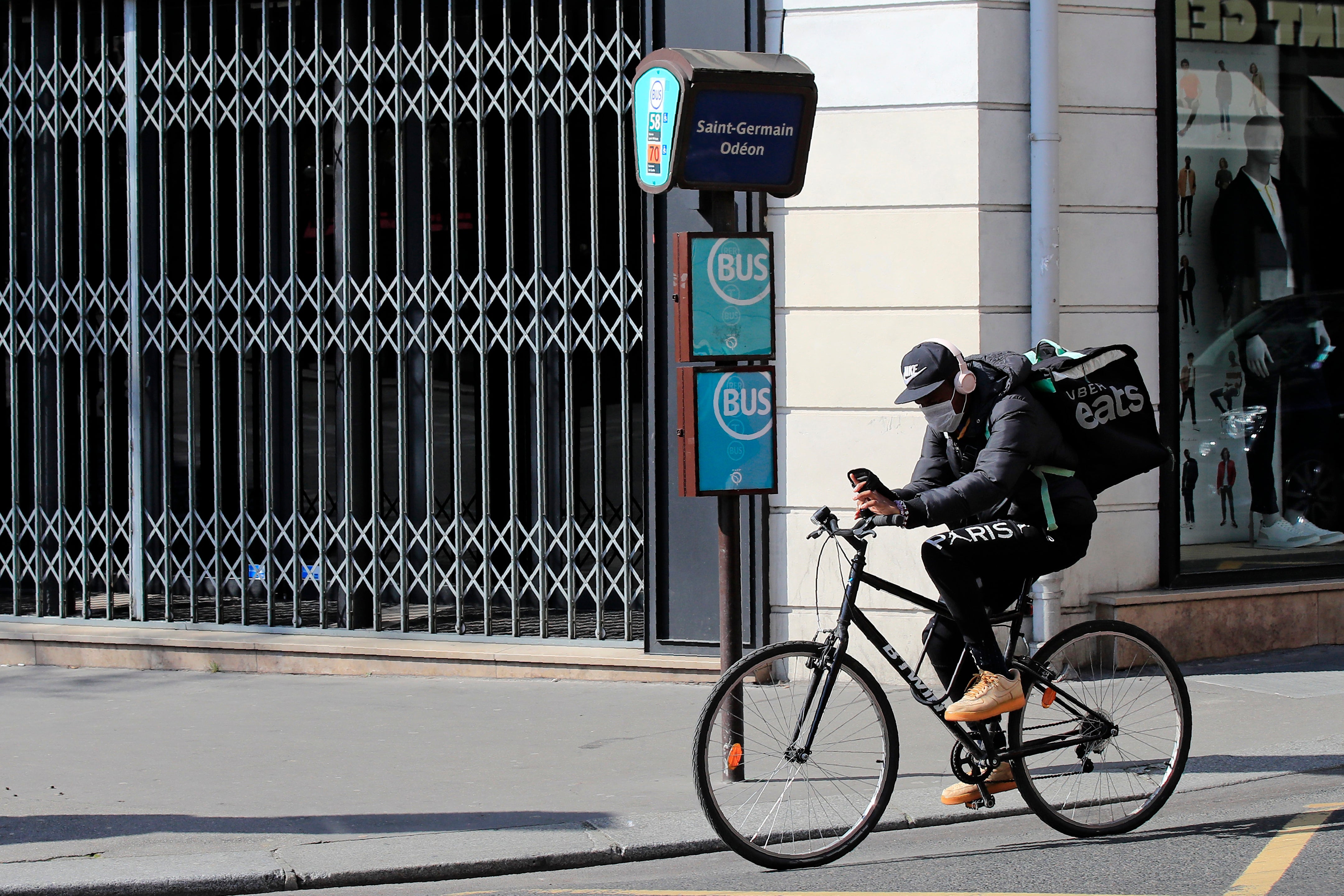 Virus Outbreak France Food Delivery