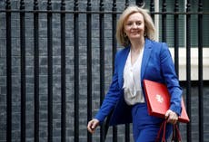 Liz Truss is refusing to answer questions about trading crisis sparked by Brexit, parties protest
